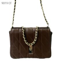 Bolsa Feminina Transversal Mão Matelassê com Alça de Corrente Dourada 9019 CorRosa