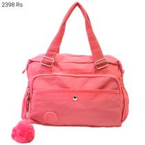 Bolsa Feminina Transversal / Mão Nylon Tactel com Pompom 2398