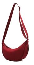 Bolsa Feminina Transversal Média Meia Lua Tecido Espaçosa Bolsa Feminina Transversal Média Meia Lua Tecido Espaçosa