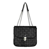 Bolsa Feminina Transversal Média Preta Magicc Bolsas B-233 Bolsa Feminina Transversal Média Preta Magicc Bolsas B-233