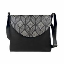 Bolsa Feminina Transversal Média Preto Magicc Bolsas B-228