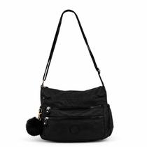 Bolsa Feminina Transversal Nylon com Divisórias e Uso Diário