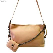 Bolsa Feminina Transversal / Ombro com Corrente e Mini Necessaire 2413