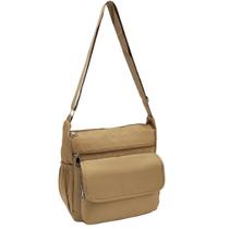 Bolsa Feminina Transversal ombro Leve Resistente Estilosa Moderna Casual Media Vários Bolsos