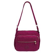 Bolsa Feminina Transversal ombro Resistente Leve Moderna Estilosa Casual Trabalho Media Vários Bolsos