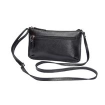 Bolsa Feminina Transversal Pequena Compacta em Couro Legítimo Madamix MOD.B364