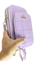 Bolsa feminina transversal porta celular carteira tiracolo grande 3 divisórias premium Bolsa feminina transversal porta celular carteira tiracolo grande 3 divisórias premium