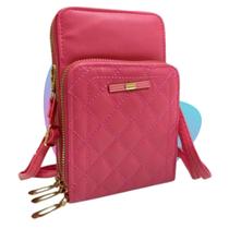 Bolsa Feminina Transversal Porta Celular Tipo Carteira Cores