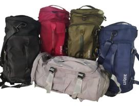 Bolsa Feminina Transversal Que Vira Mochila Costas Mala Bordo Viagem /Trabalho Escola Academia Com Porta Tênis r52