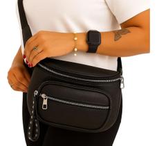 Bolsa Feminina Transversal Tipo Pochete Espaçosa com Alça Ajustável e Zíper