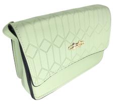 Bolsa feminina transversal tiracolo média com lacinho luxo