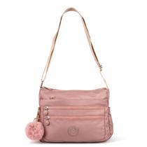 Bolsa Feminina Transversal Tiracolo Nylon Casual Leve Design com Múltiplos Bolsos Alça Ajustável Bolsa Feminina Transversal Tiracolo Nylon Casual Leve Design com Múltiplos Bolsos Alça Ajustável