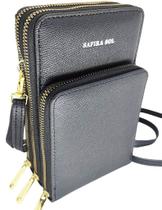 Bolsa feminina transversal tiracolo porta celular premium