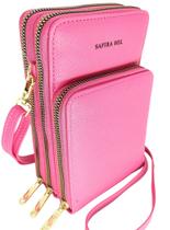 Bolsa feminina transversal tiracolo porta celular premium