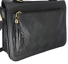 Bolsa feminina transversal tiracolo preta marrom grande luxo