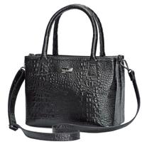 Bolsa Feminina Transversal Tiracolo Tote Baú Grafite Couro Legítimo Bolsa Feminina Transversal Tiracolo Tote Baú Grafite Couro Legítimo