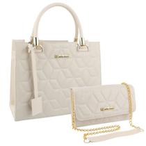 Bolsa Feminina Transversal Tote Casual + Bolsa Carteira Kit