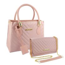 Bolsa Feminina Transversal Tote De Ombro + Bolsa Flap Kit Bolsa Feminina Transversal Tote De Ombro + Bolsa Flap Kit