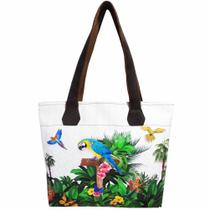 Bolsa Feminina Tropical Impermeável Araras Magicc Bolsas
