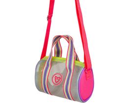 Bolsa Feminina Tweenie Redonda com Glitter Furta Cor Colorida 580169