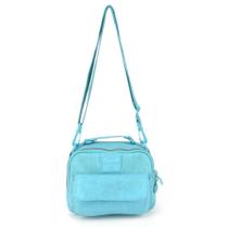 Bolsa Feminina Up4you Crinkle Mão e Ombro Turquesa - Luxcel