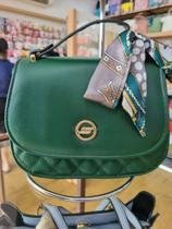 Bolsa feminina verde, tamanho p, com laço Bolsa feminina verde, tamanho p, com laço