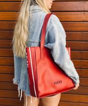 Bolsa feminina vermelha lateral