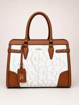 Bolsa Feminina Veryrio Grande Monograma Com Alça Transversal Premium Cor: Bege Bolsa Feminina Veryrio Grande Monograma Com Alça Transversal Premium Cor: Bege