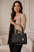 Bolsa Feminina Veryrio Preta Média Elegante Alça de Ombro Bolsa Feminina Veryrio Preta Média Elegante Alça de Ombro