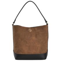 Bolsa Feminina Via Marte B1-334-01 Cor:Caramelo/Preto Bolsa Feminina Via Marte B1-334-01 Cor:Caramelo/Preto