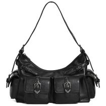 Bolsa Feminina Via Marte B1-346-01 Cor:Preto/Grafite