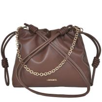 Bolsa Feminina Via Marte com Corrente B2-617 Dark Brown