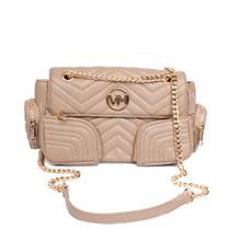 Bolsa Feminina Via Marte Pequena Tiracolo Multipocket Bege