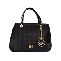 Bolsa Feminina Via Marte Tote Napa Texturizada Média Preta Bolsa Feminina Via Marte Tote Napa Texturizada Média Preta