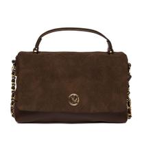 Bolsa Feminina Via Marte Transversal Média Camurça Marrom Bolsa Feminina Via Marte Transversal Média Camurça Marrom
