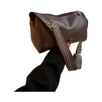 Bolsa Feminina Vintage de Couro PU - Bolsa Pequena de Ombro para Viagem e Casual