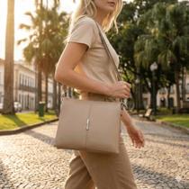 Bolsa Feminina Weiliya Stella Luna Tiracolo Bege