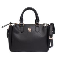 Bolsa Feminina WJ Satchel Média Compartimentos Preto Bolsa Feminina WJ Satchel Média Compartimentos Preto