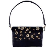 Bolsa Feminina Zariff Cora com Maxi Esferas Preto