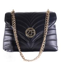 Bolsa Feminina Zariff Tiracolo Detalhes Modernos 146 Preto