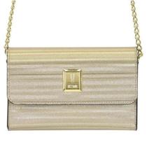 Bolsa Feminino Vizzano Shine Dourada Com Fecho Metálico