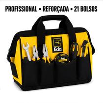 Bolsa Ferramentas Reforçada 21 Bolsos Fundo Rígido Transporte Organização Oficina Trabalho Pesado Manutenção Uso Diário