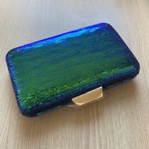 Bolsa Festa Bordada com Paetês Verde Boreal