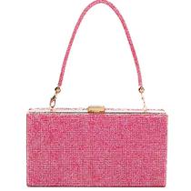 Bolsa Festa Clutch Estilo Maleta Pequena Cor Rosa Queimado