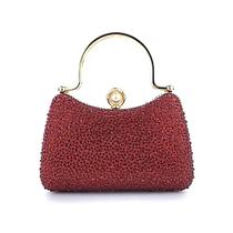 Bolsa Festa Clutch Moderna Com Detalhes Em Strass Vermelho