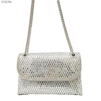 Bolsa Festa Clutch Social com Brilho / Noite / Casamento / Balada Alça de Corrente 3755