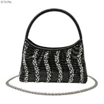 Bolsa Festa Clutch Social com Brilho / Noite / Casamento / Balada Alça de Mão e Corrente 3170