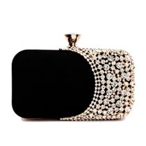 Bolsa Festa Clutch Super Estilosa Com Detalhe Preto/Dourado