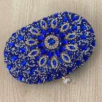 Bolsa Festa com Pedrarias Azul
