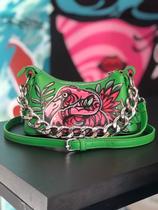 Bolsa Flamingo Estilo Baguete Pequena